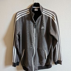Adidas Gray Track Jacket Youth Size XL
